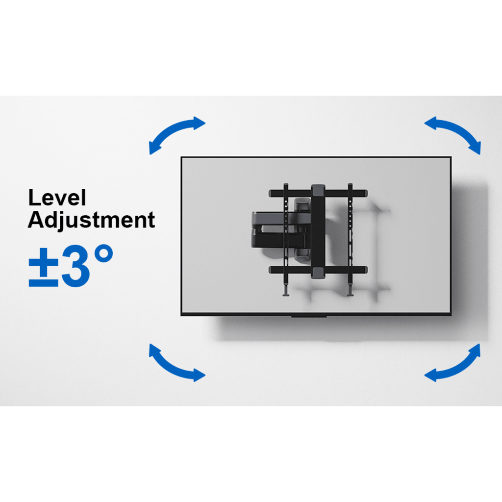 ErgoAV Motion Mount with Single Arm and IsoTILT Technology for TVs 39" to 65"