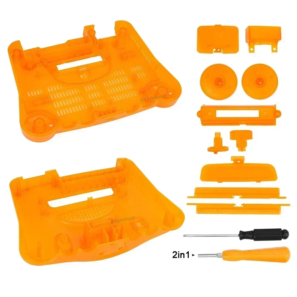 N64 Replacement Console Shell Housing Translucent Orange Nintendo 64