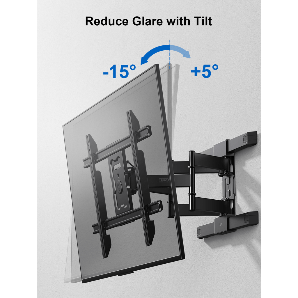 ErgoAv Motion Mount with Dual Arms for TVs 43" to 75" and up to 99lbs