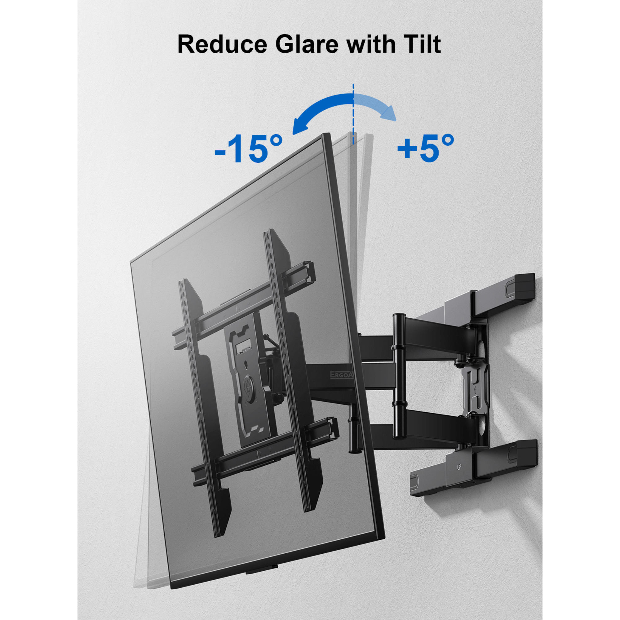 ErgoAv Motion Mount with Dual Arms for TVs 43" to 75" and up to 99lbs