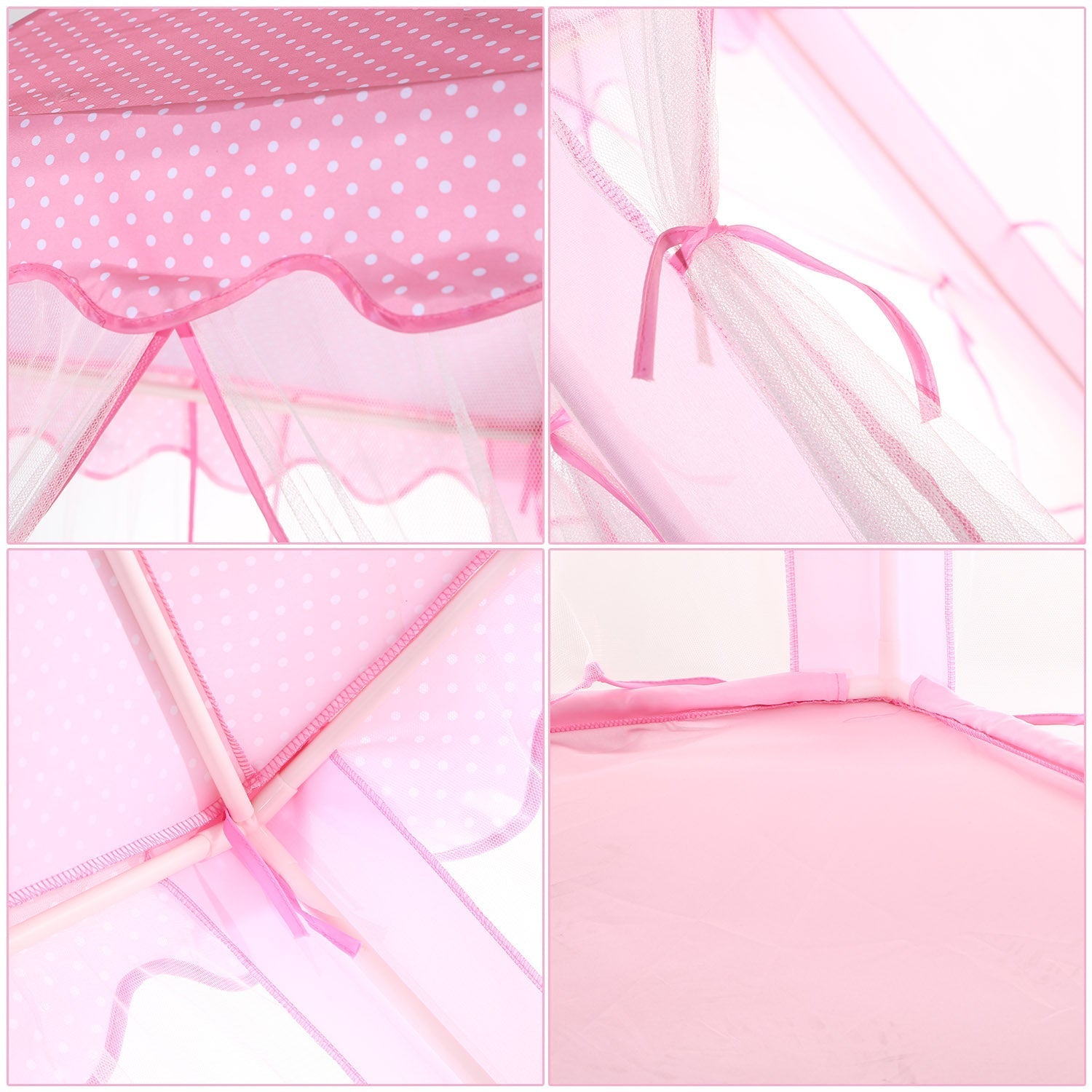 Kids Play Tents Princess for Girls Princess Castle Children Playhouse Indoor Outdoor Use w/ Carry Case