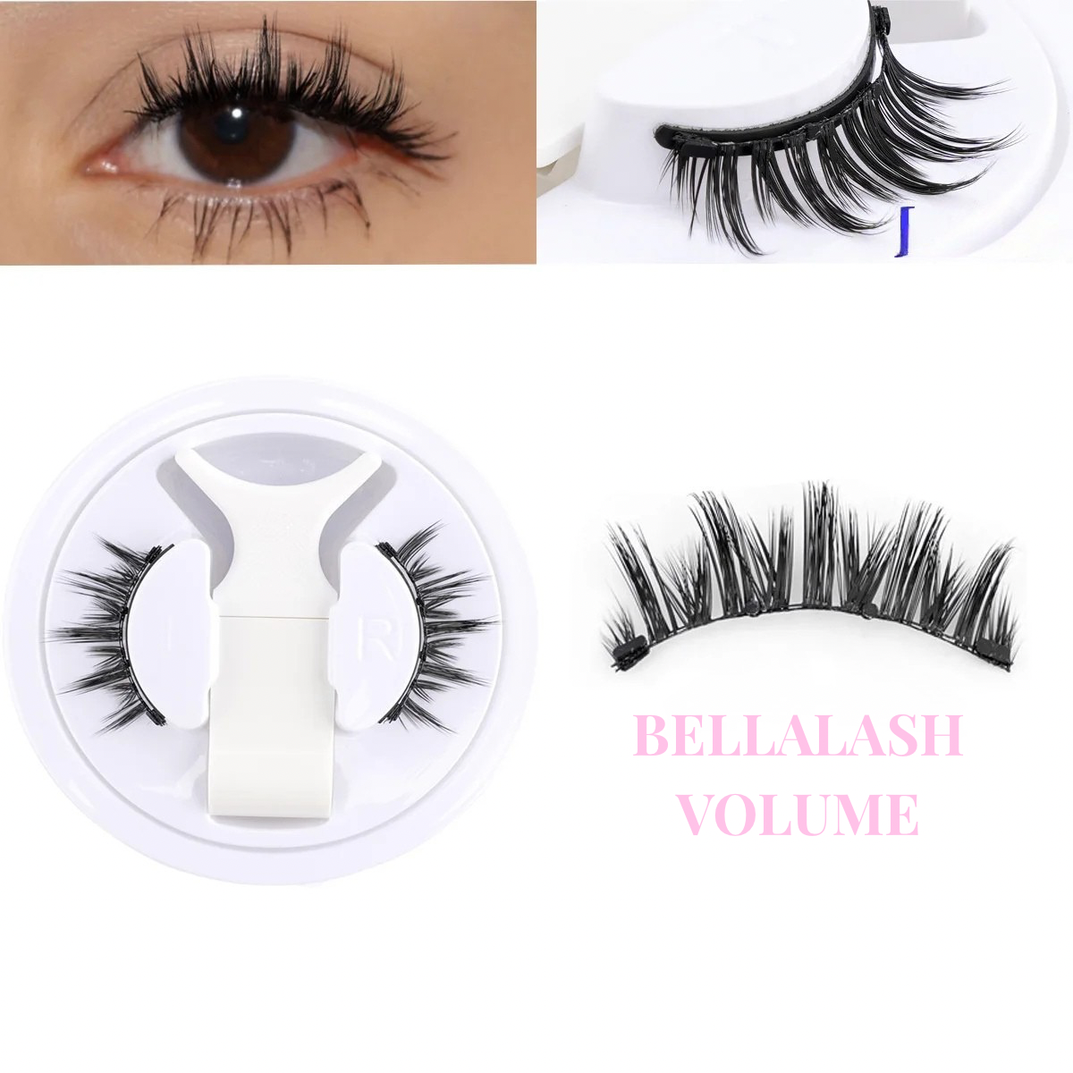 2 Pairs Magnetic Eyelash Natural Look Reusable Magnetic Eyelash Set with Applicator No Glue Needed