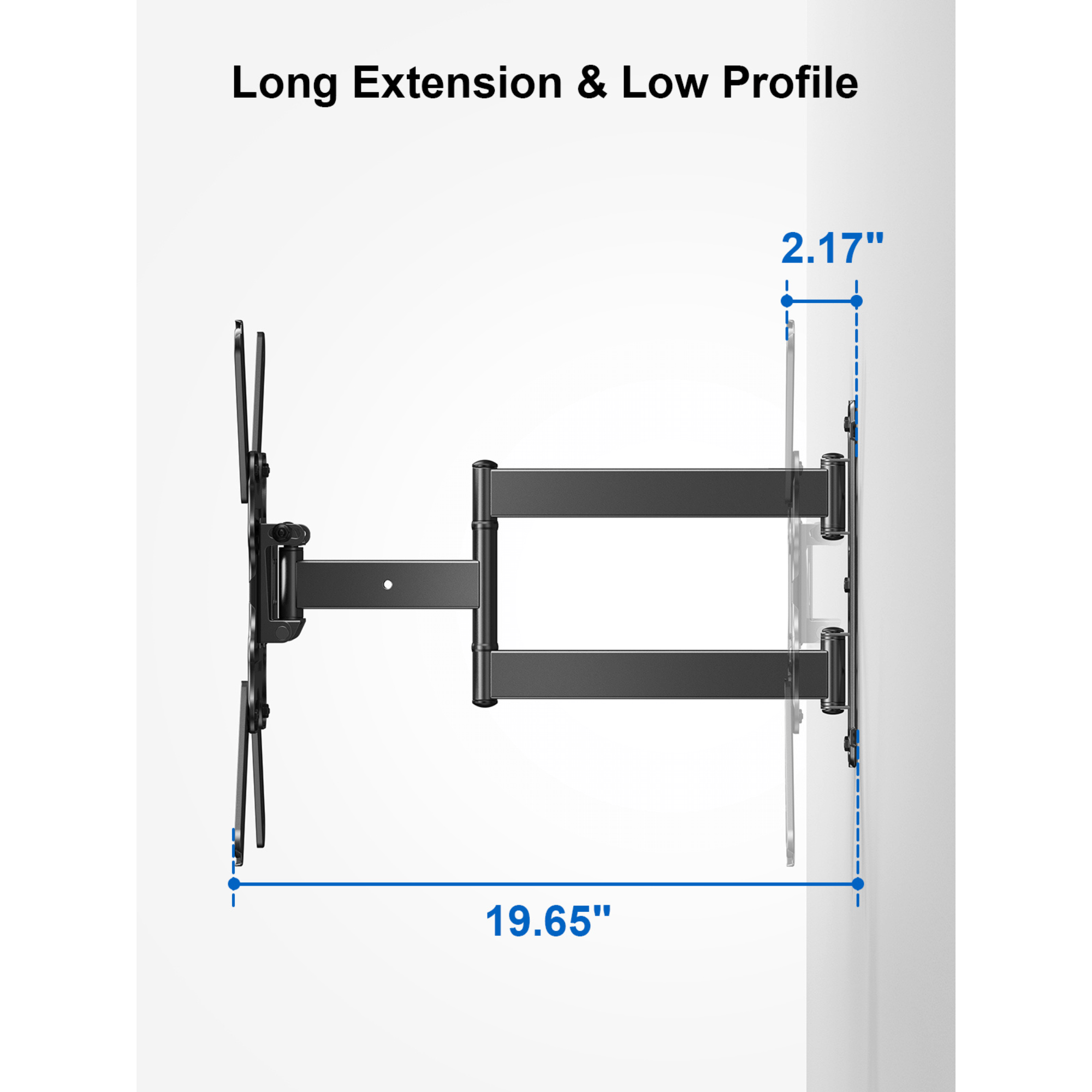 ErgoAV Single Stud Motion Mount for TVs 40" to 55" and up to 70lbs
