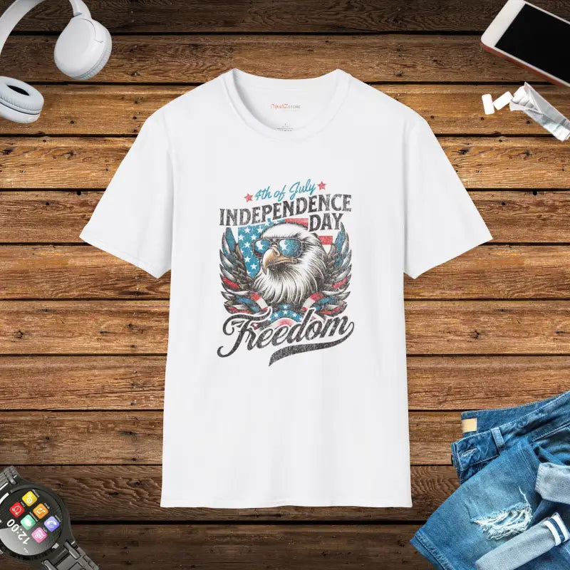 Eagle With Glasses T-Shirt - 4th of July Independence Day - DipaliZ