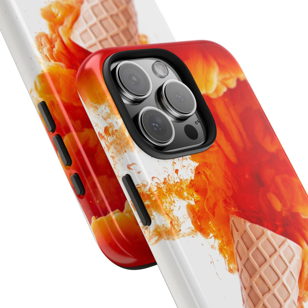 Ice Cream With Flame Of Colors Tough Phone Cases