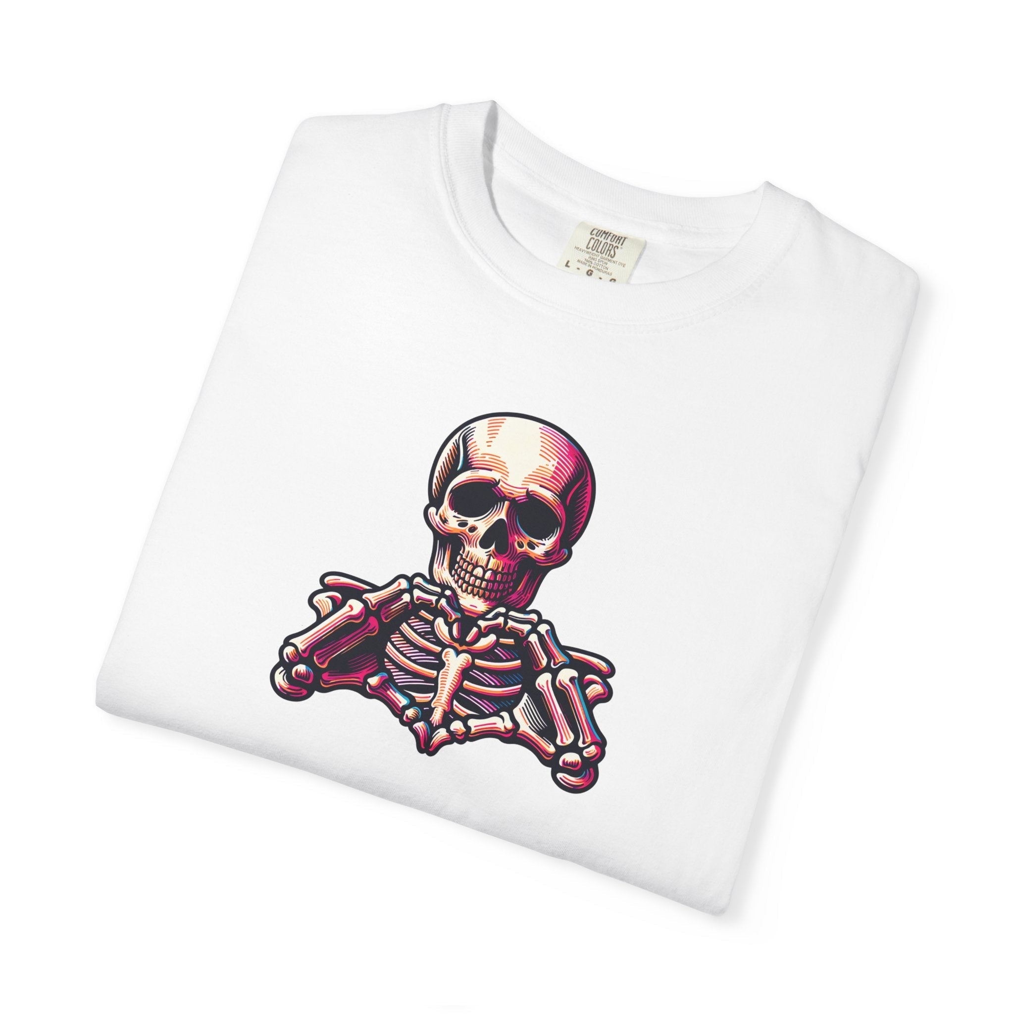 Skeleton With Heart Tee - Soft Cotton Garment-Dyed - DipaliZ