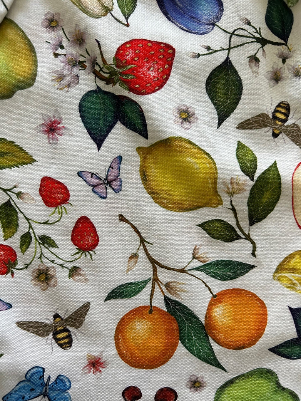Fruits & Butterflies Bow Top - 4X only