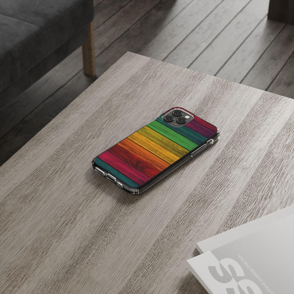 Rainbow On Woods Clear Cases