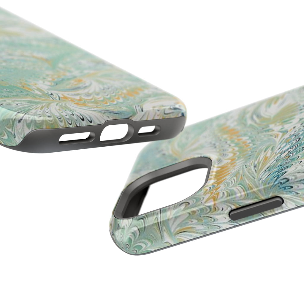 Mint Green Marbled Swirl Phone Case - Dual Layer