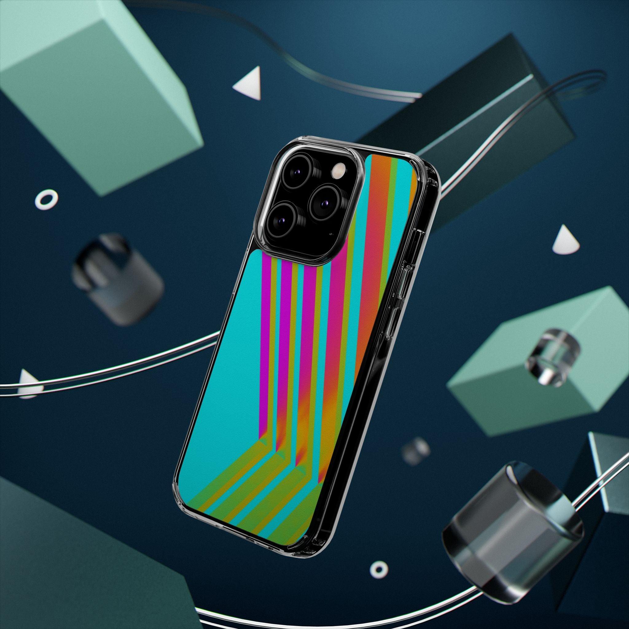 Abstract Pattern With Vibrant Color Clear Cases