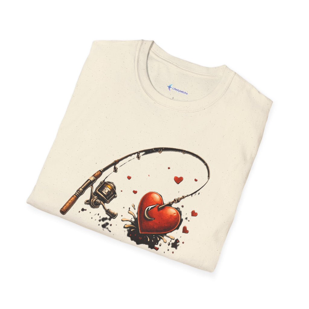 Caught Feelings Fishing Valentine T-Shirt