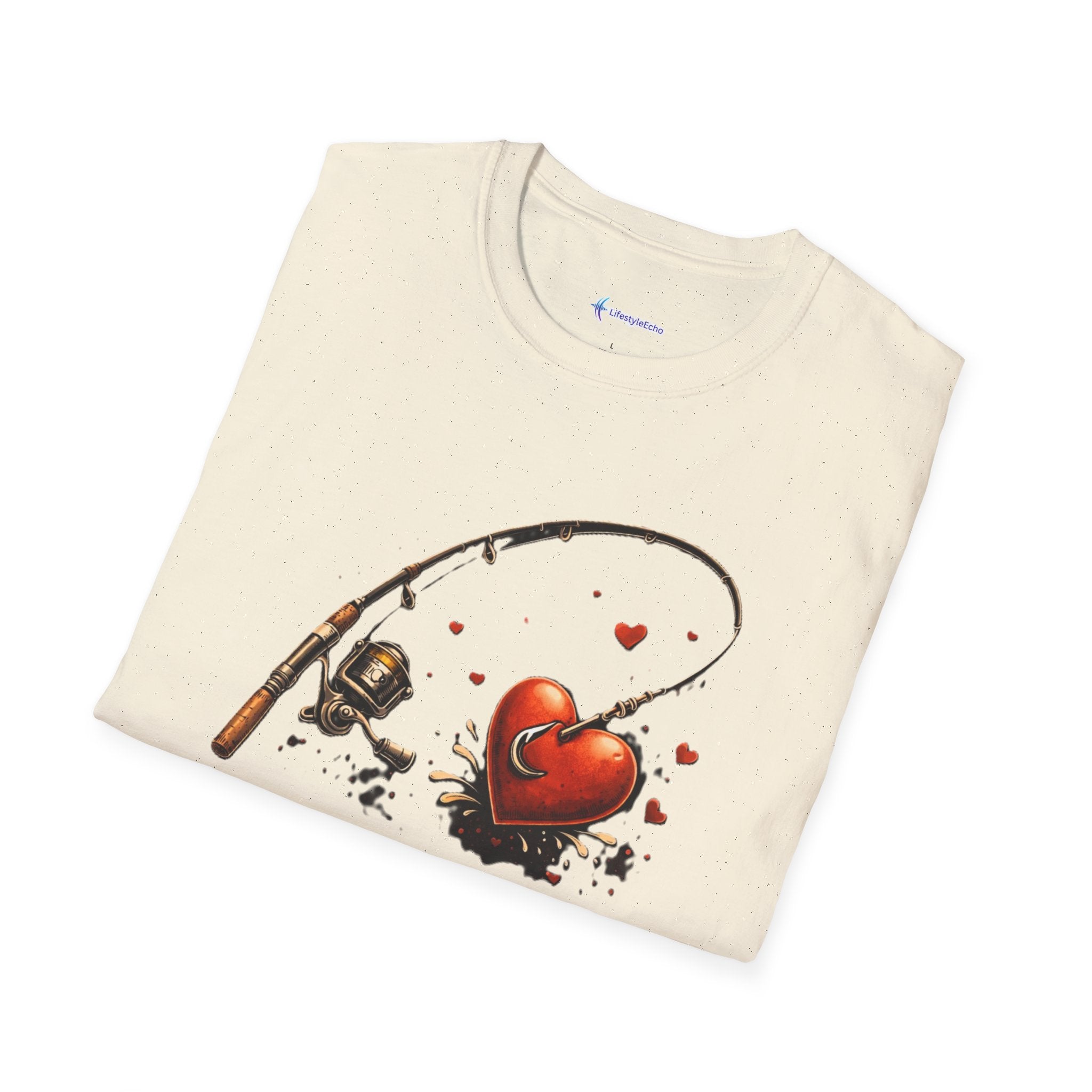 Caught Feelings Fishing Valentine T-Shirt