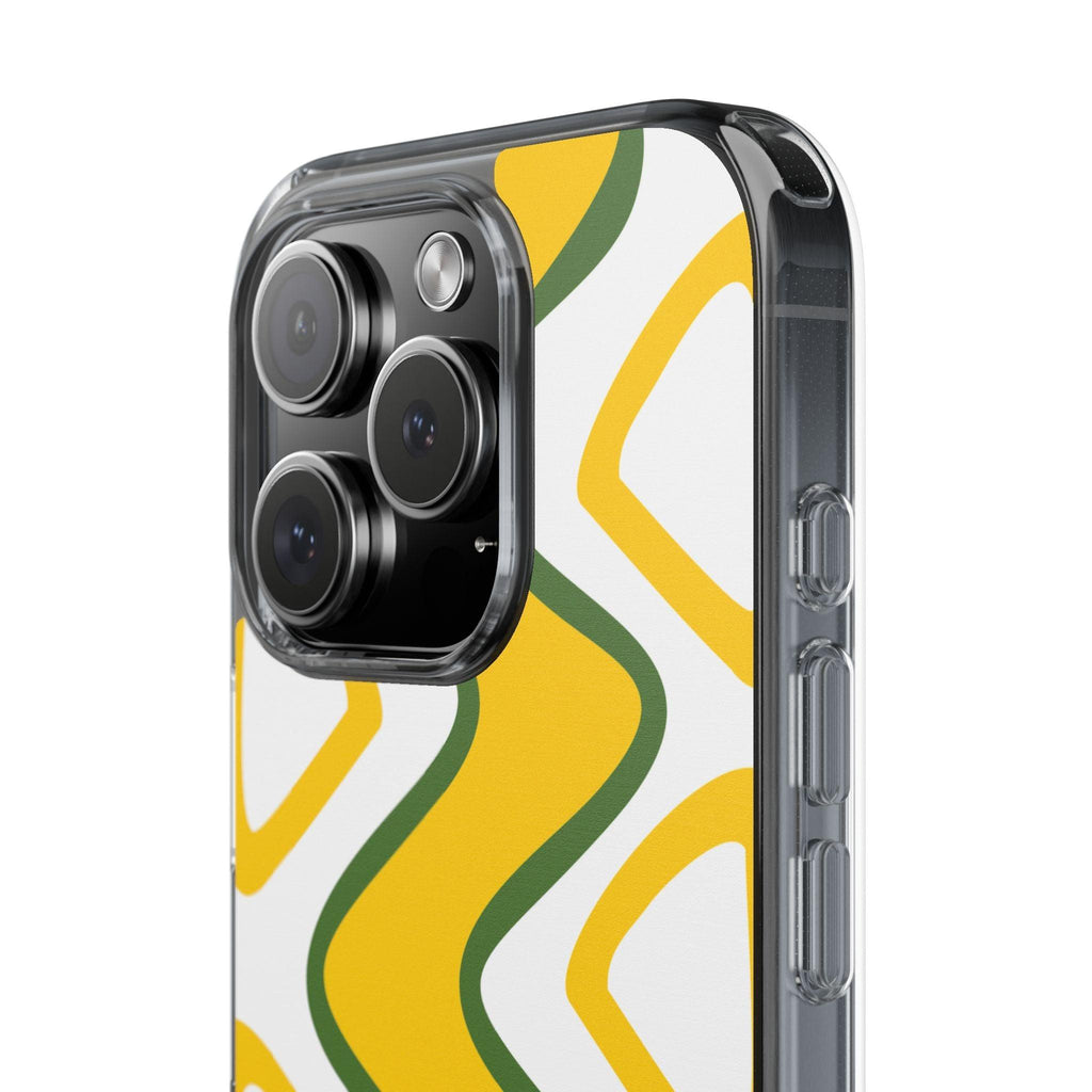 Bright Yellow Abstract With Shape Clear Cases
