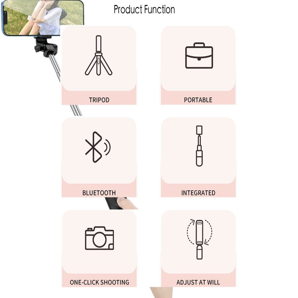 Selfie Stick Tripod 28" — Extendable Phone Tripod with 360° Rotation Holder for Travel, Vlog & Selfies, Universal iPhone & Android