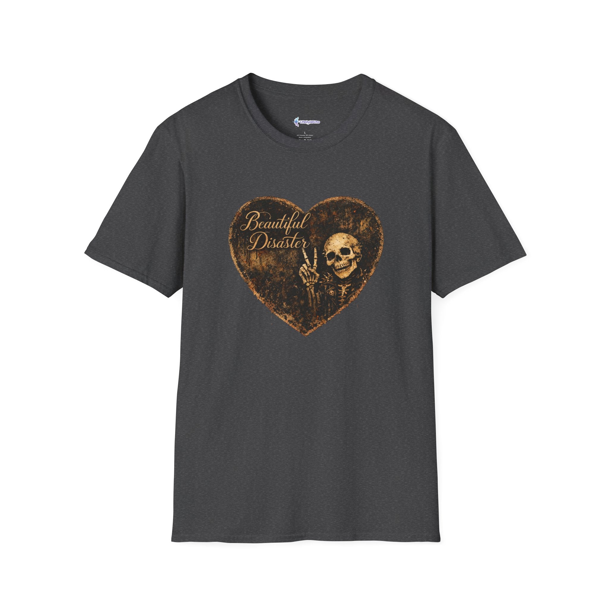 Beautiful Disaster Heart T-Shirt — Heart Graphic 'Beautiful Disaster' Tee