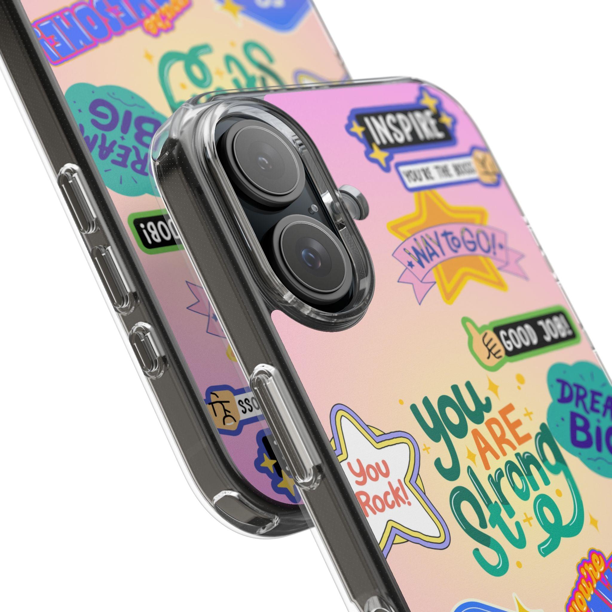 Motivational Stickers Clear Case