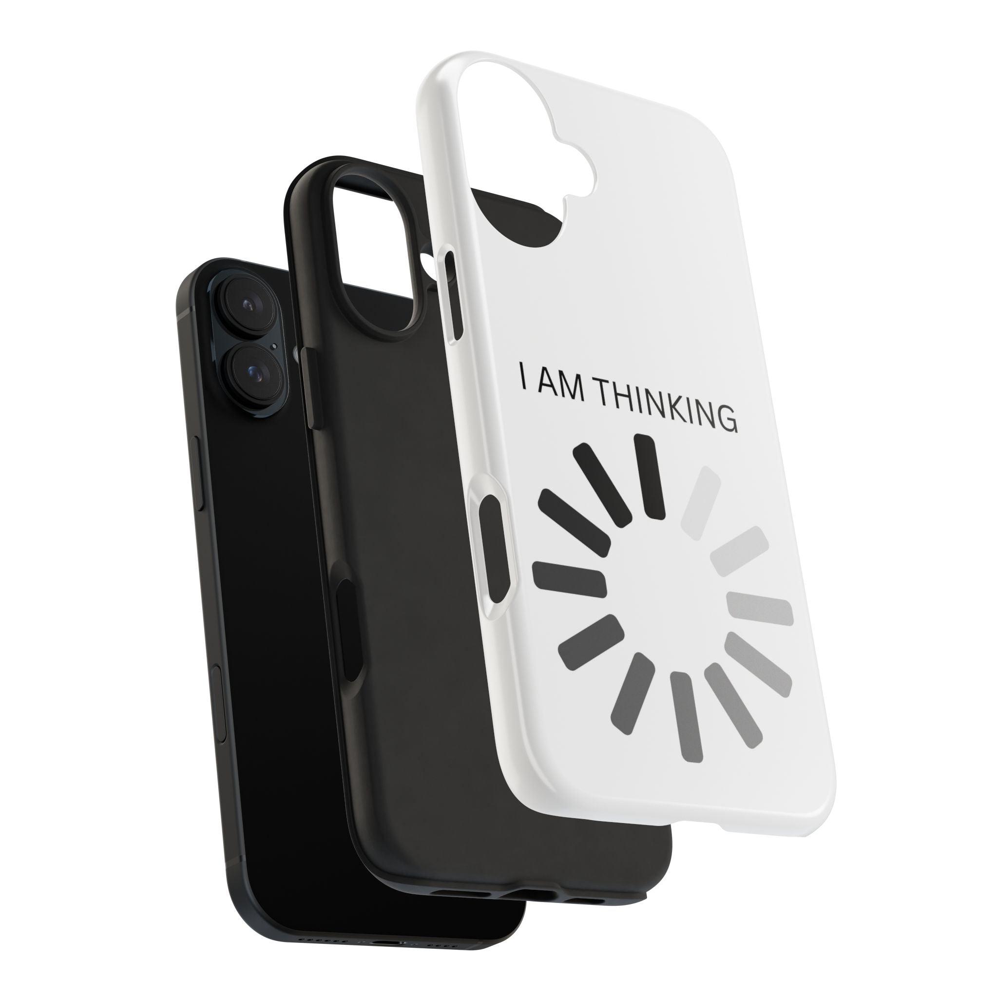 I Am Thinking To Much Text Printed Tough Phone Cases