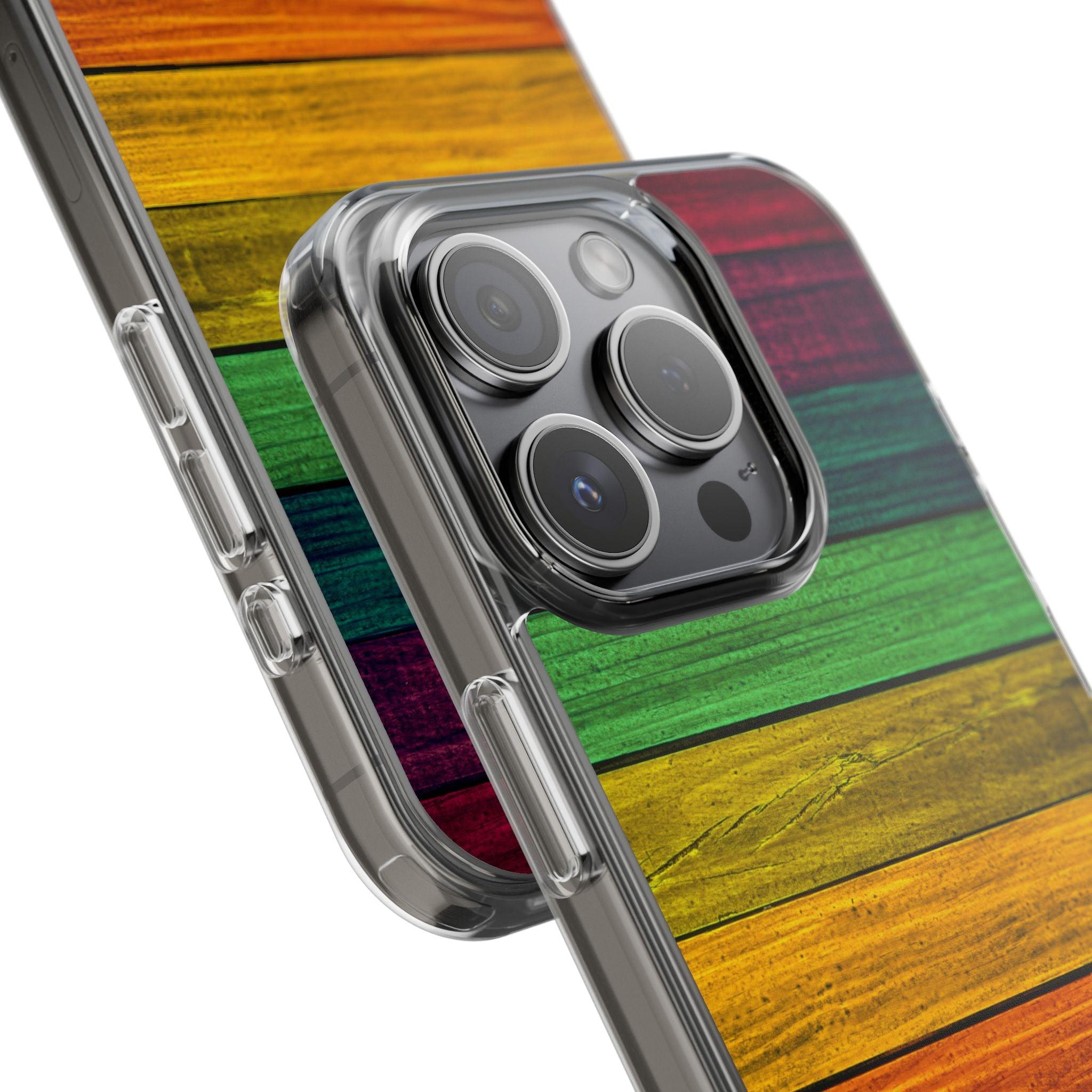Rainbow On Woods Clear Cases