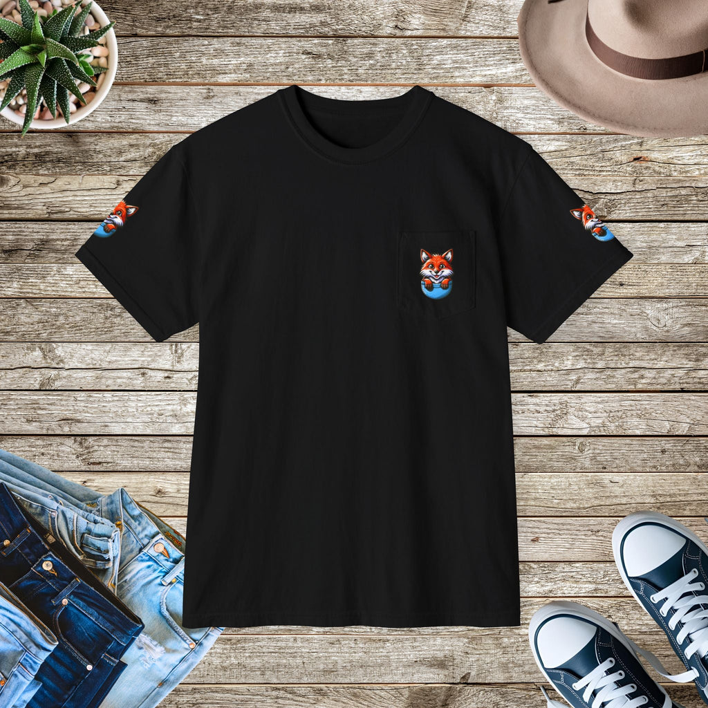 Fox In A Pocket Tee - Comfortable Cotton Style - DipaliZ