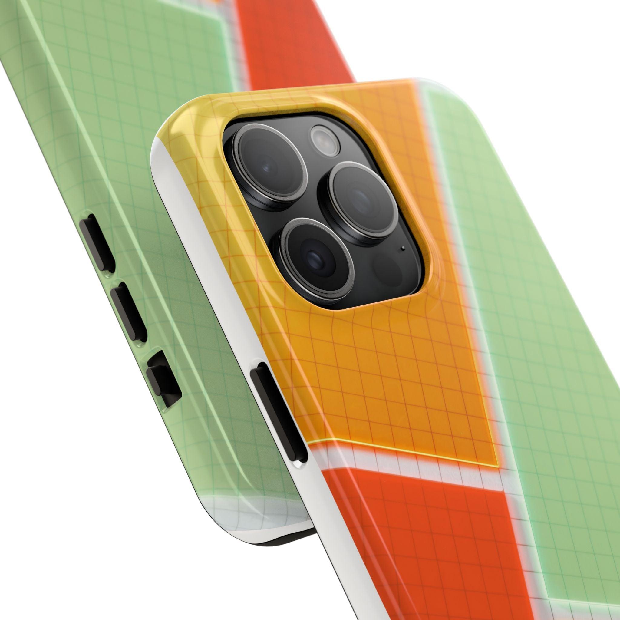 Four Colors Blocks With Shades Tough Phone Cases