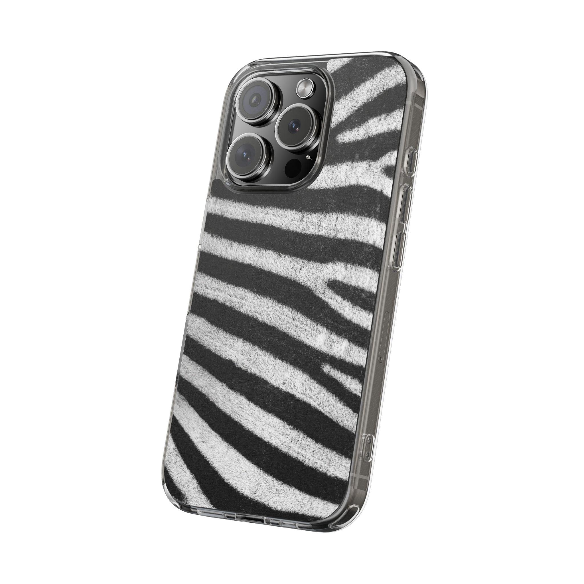Clear Cases Black and White Zebra Stripes