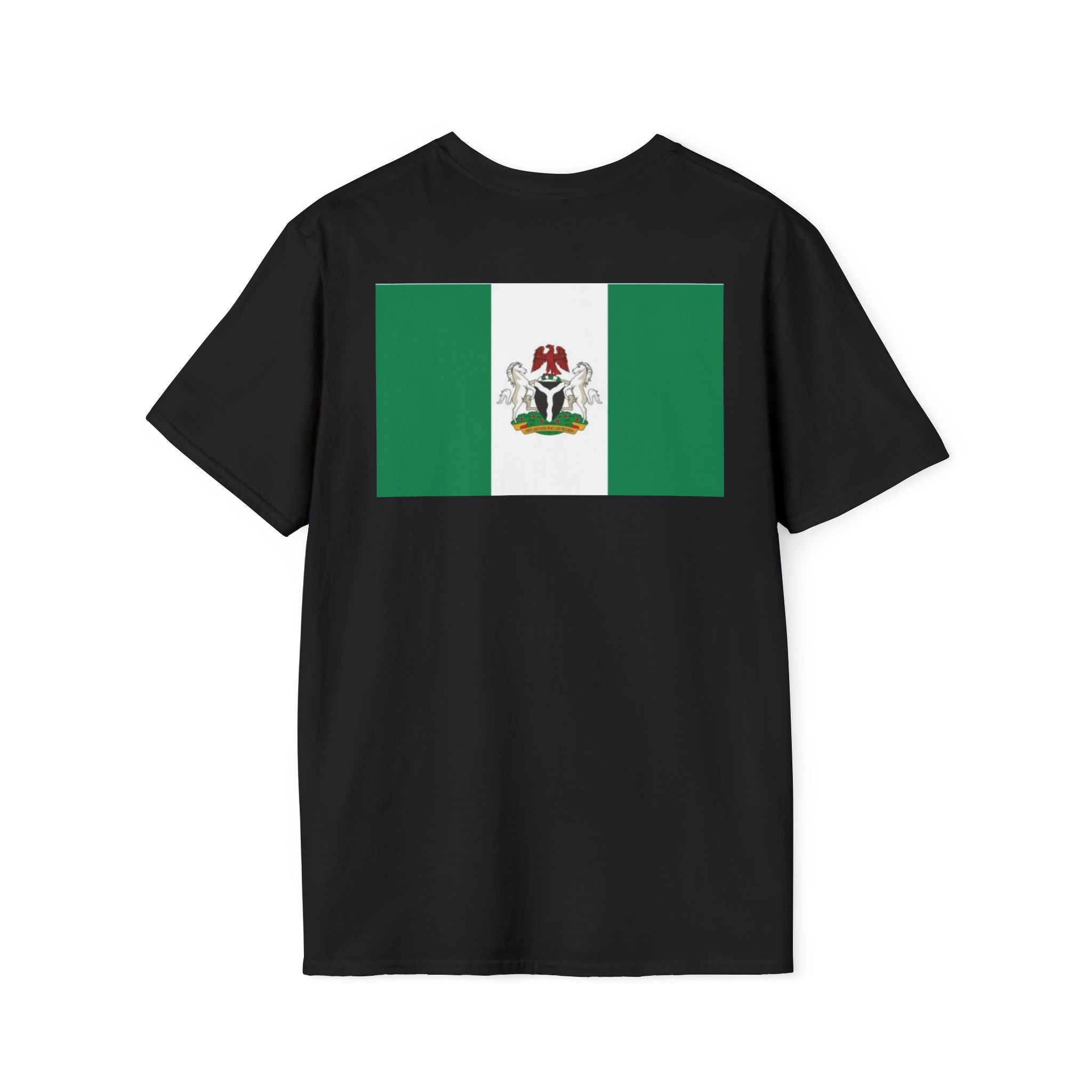 Nigeria Flag T-Shirt — Nigerian Crest Chest & Back Tee