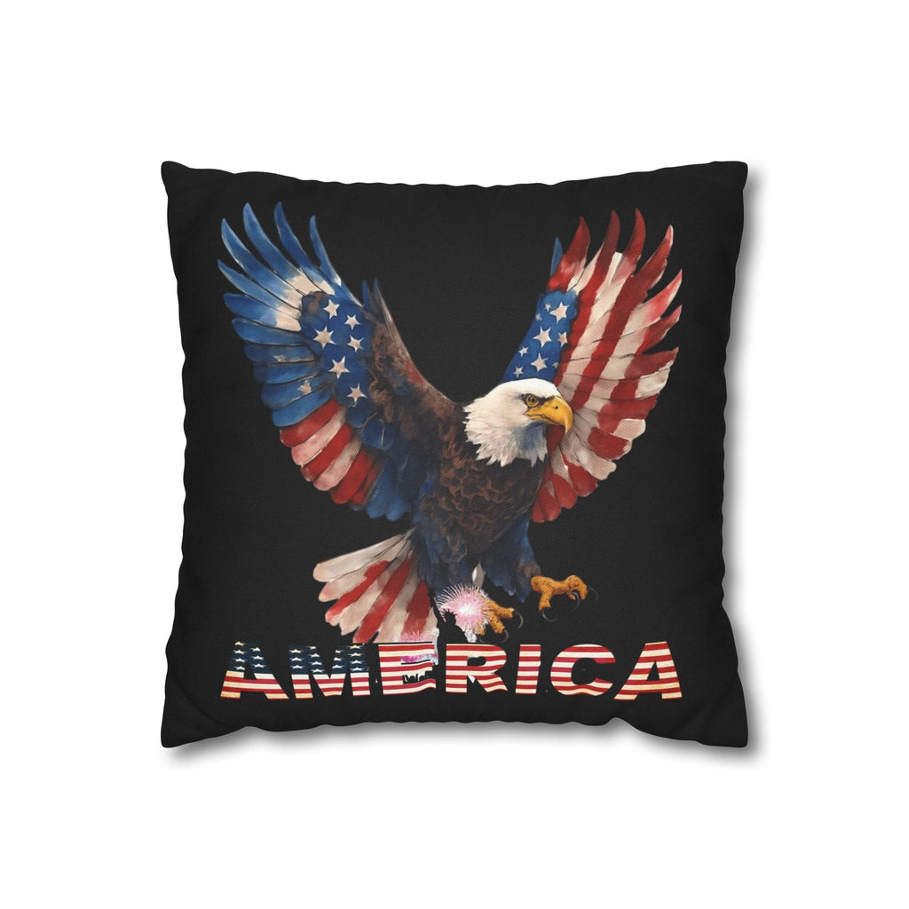 Patriotic Eagle Throw Pillowcase