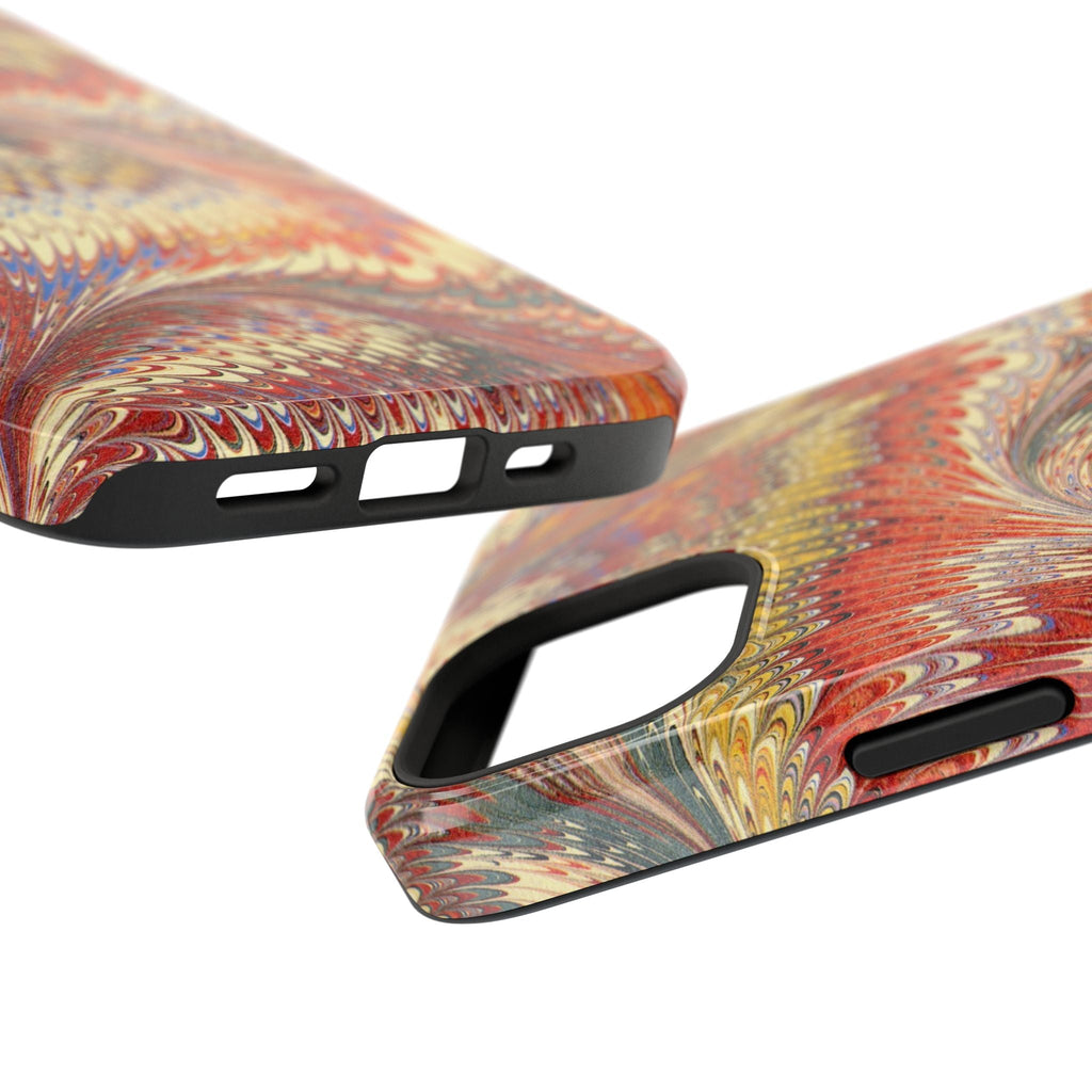 Rust and Gold Italian Vintage Marble Design Durable Phone Case for Apple + Samsung