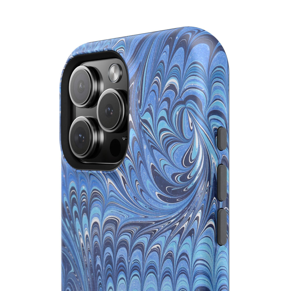 Blue Marbled Swirl Phone Case - Dual Layer Case