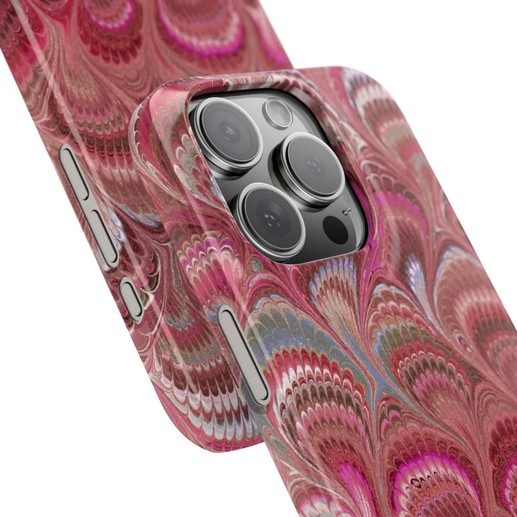 Pretty In Pink, Blush, Rose - Italian Feather Marble Design Phone Case
