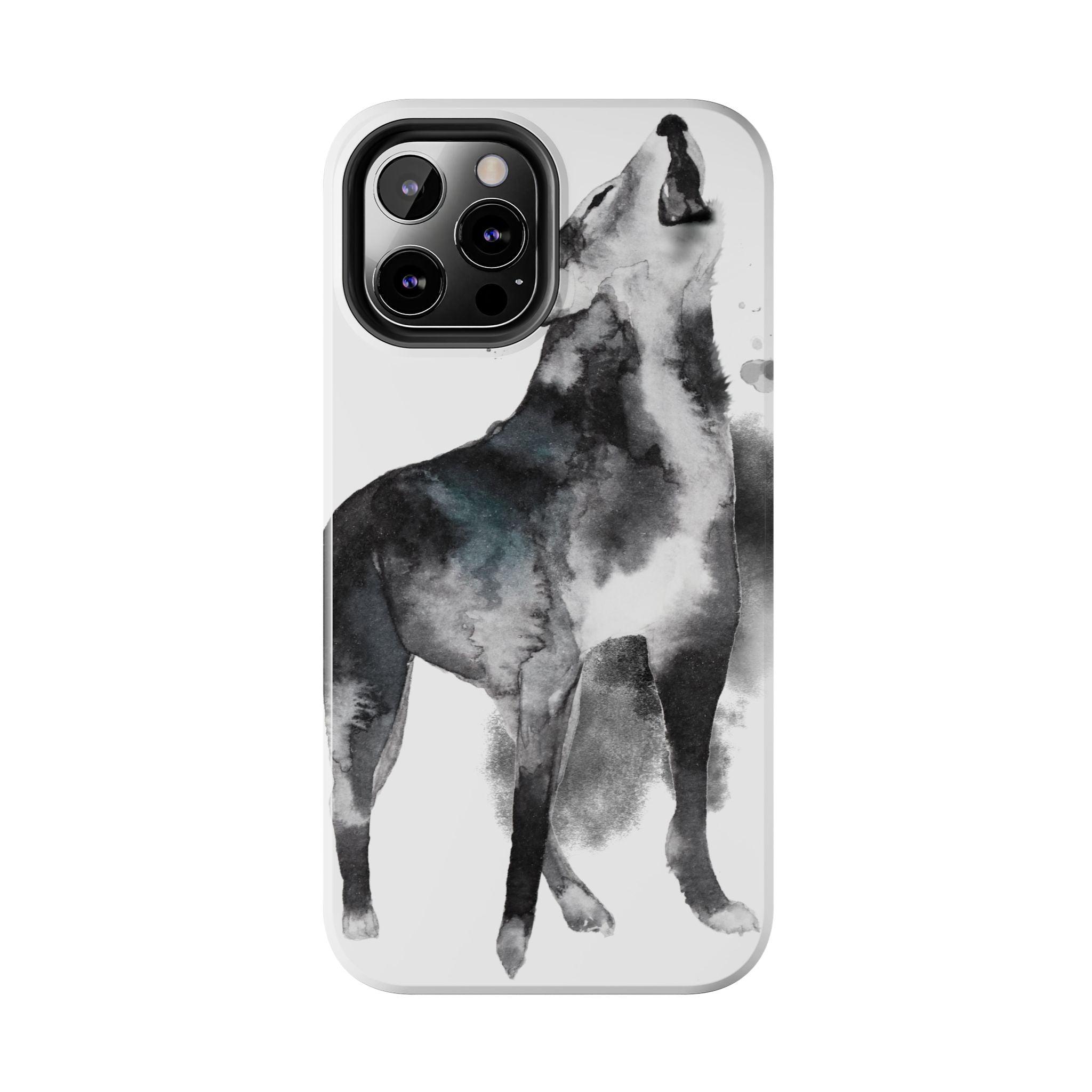Black and White Dog Printed Tough Phone Cases
