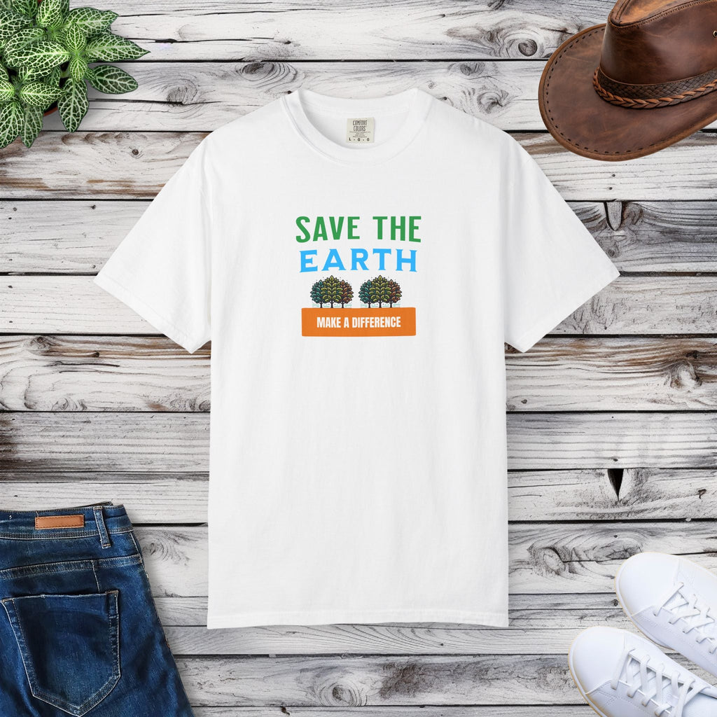 Save The Earth Tee - Garment-Dyed Cotton Comfort - DipaliZ