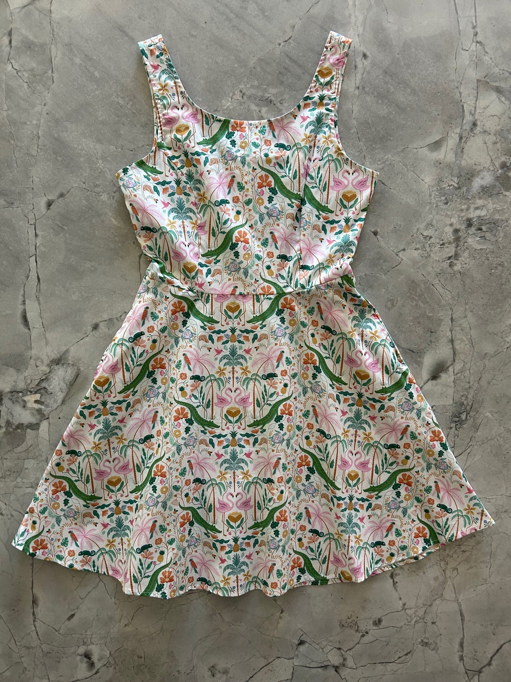 Tropical Skater Dress - Medium only, 1 left!
