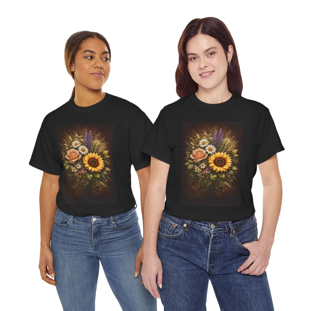 Sunflower Bouquet Tee — Vintage Floral Graphic T-Shirt