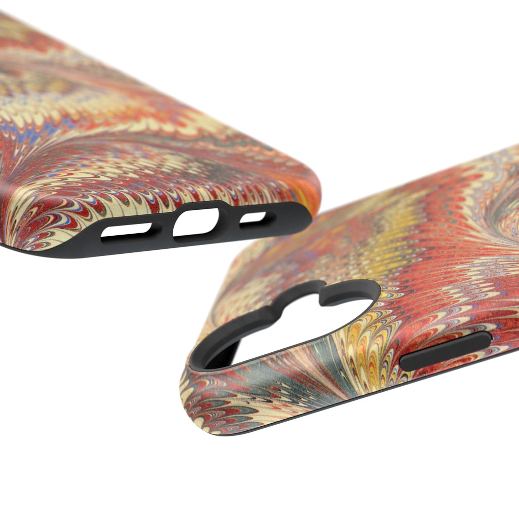 Rust and Gold Italian Vintage Marble Design Durable Phone Case for Apple + Samsung