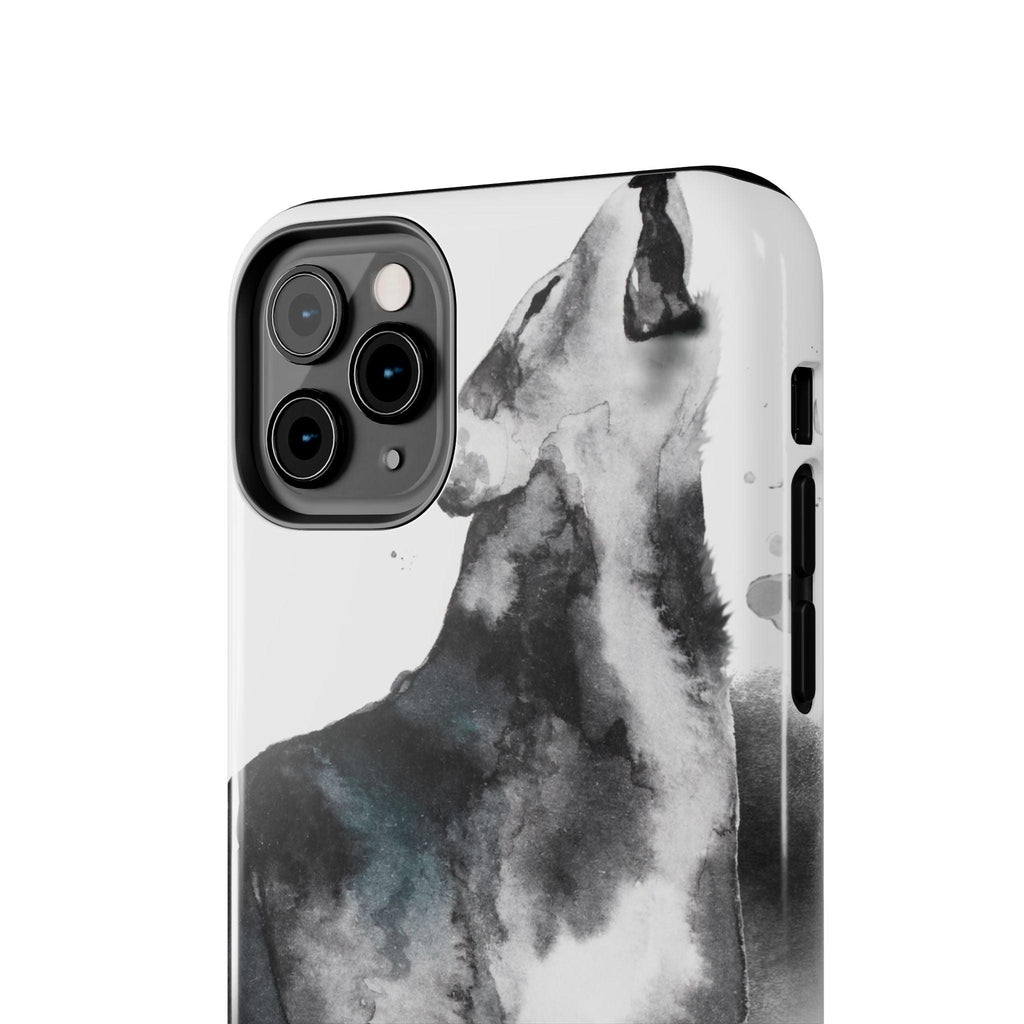 Black and White Dog Printed Tough Phone Cases
