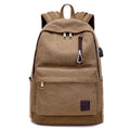 Canvas backpack usb rechargeable backpack