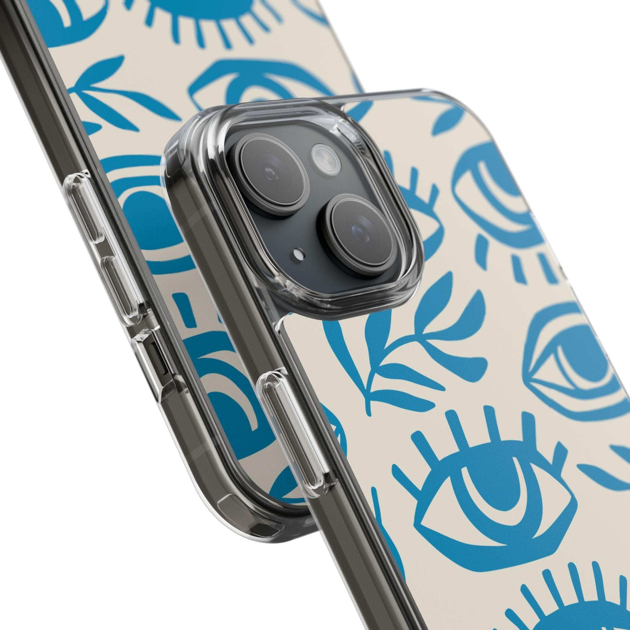 Eyes And Leaves  Pattern Clear Cases