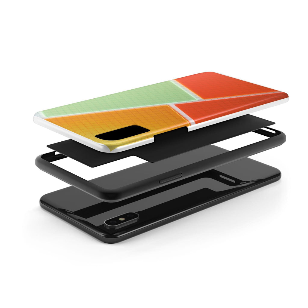 Four Colors Blocks With Shades Tough Phone Cases