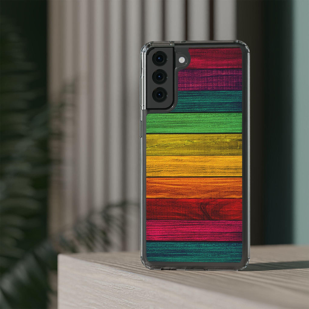 Rainbow On Woods Clear Cases