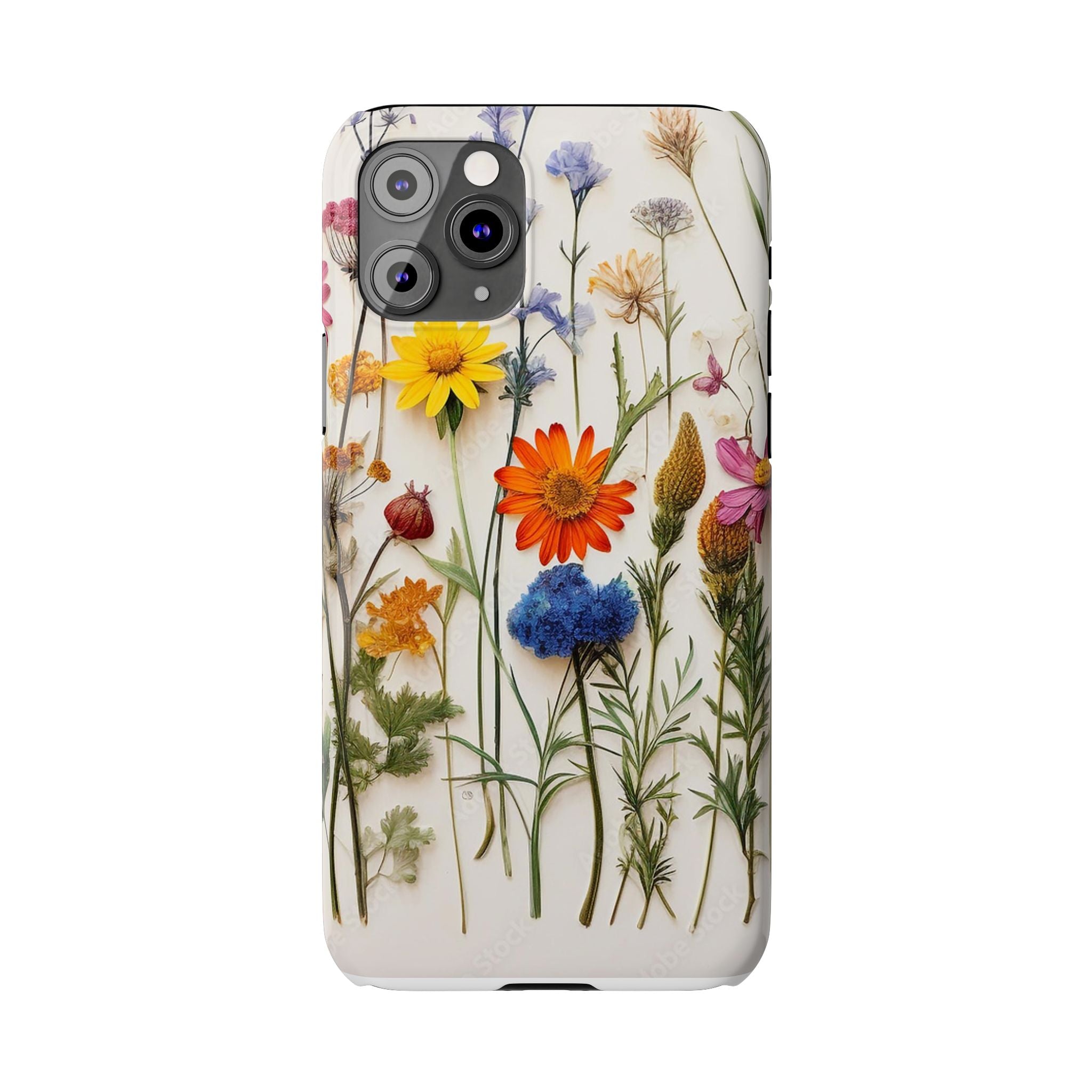 Floral Phone Cases, Slim Protective Cover, Pressed Flowers Design, iPhone 17 Case, Botanical Phone Accessories, Floral Theme Phone Case