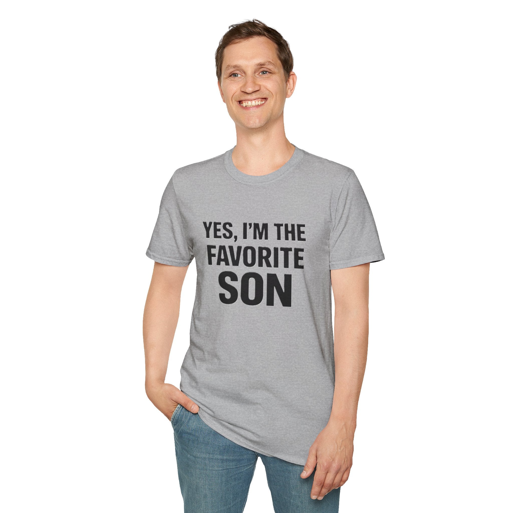 Yes I’m the Favorite Son T-Shirt — Funny Family Gift for Sons, Father’s Day & Birthdays