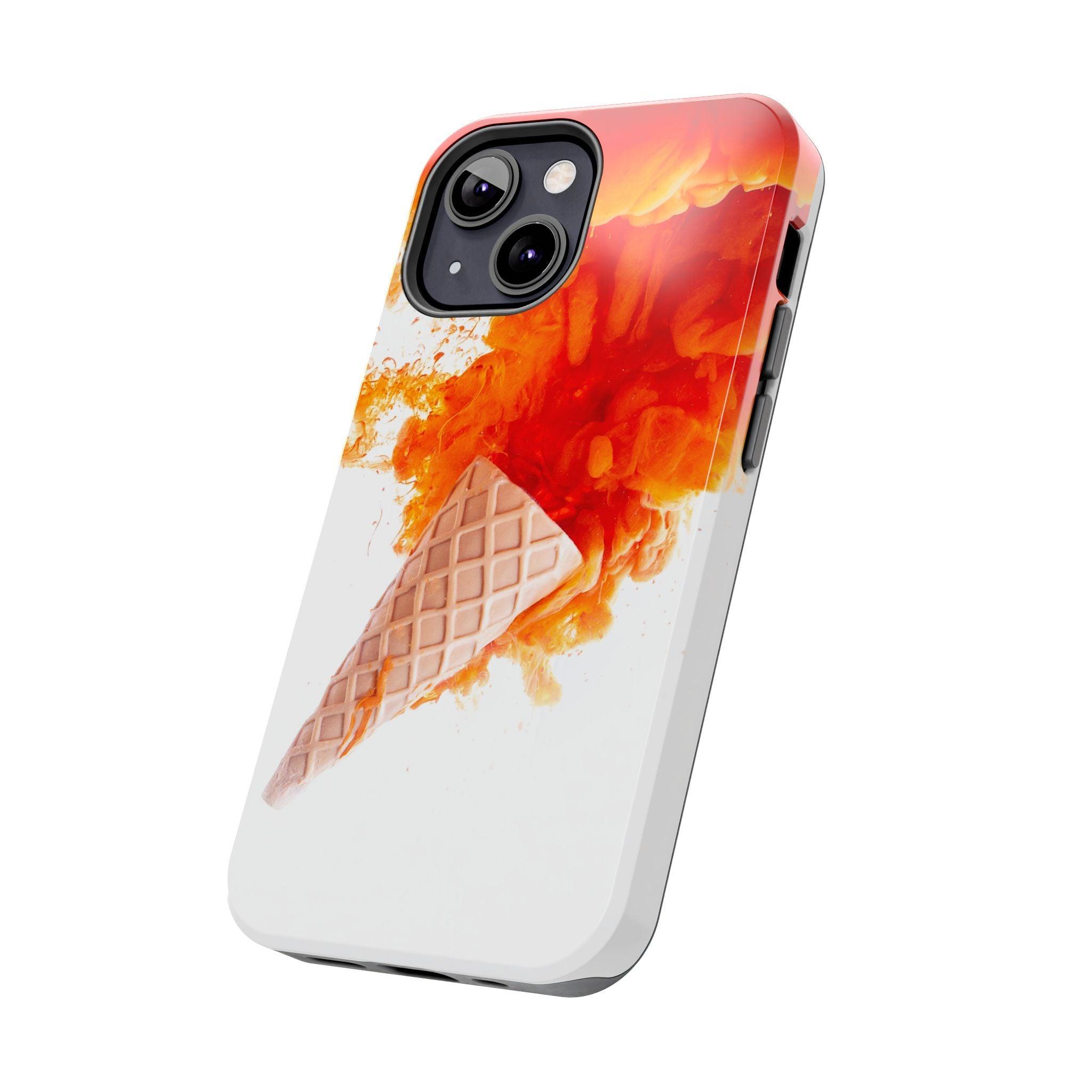 Ice Cream With Flame Of Colors Tough Phone Cases