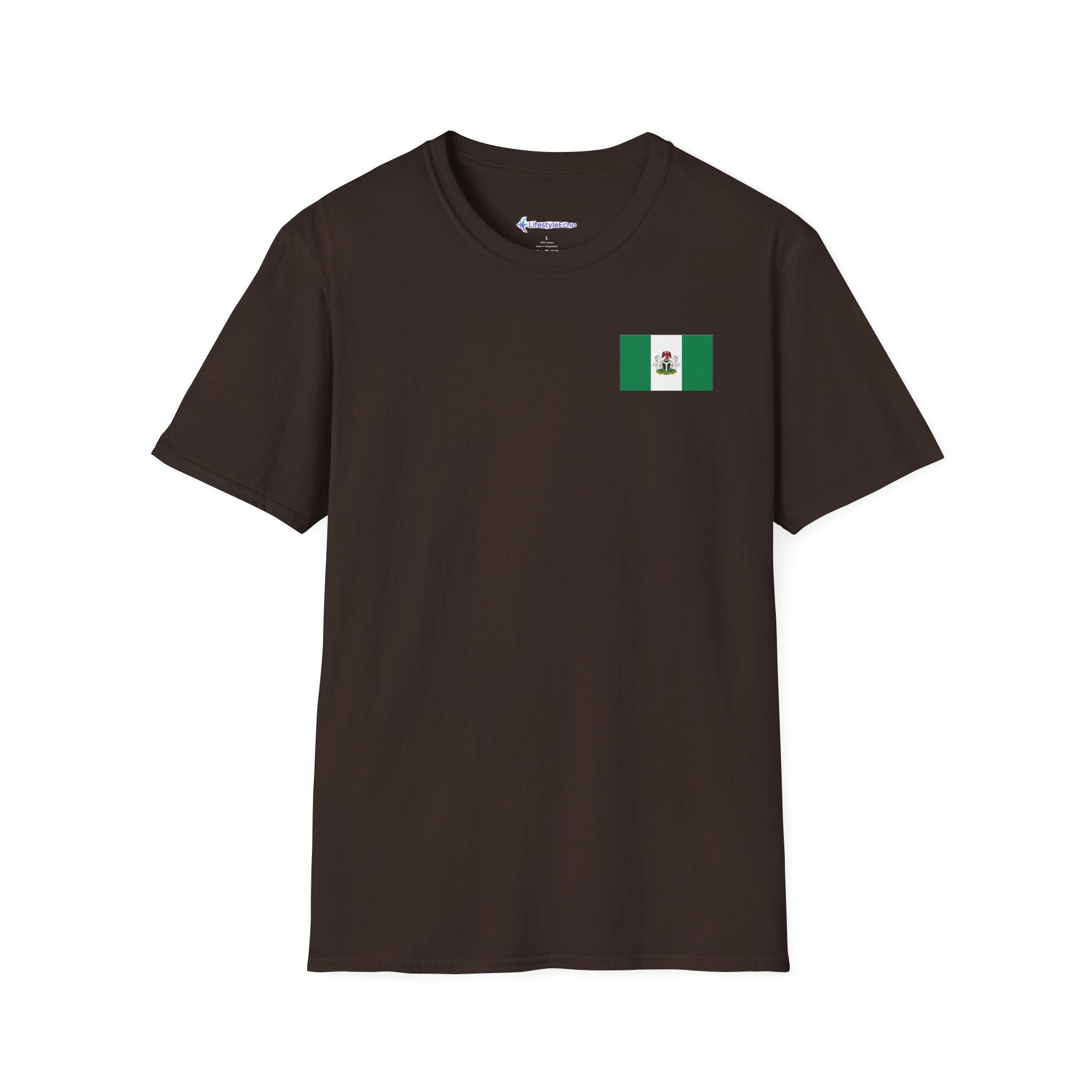 Nigeria Flag T-Shirt — Nigerian Crest Chest & Back Tee