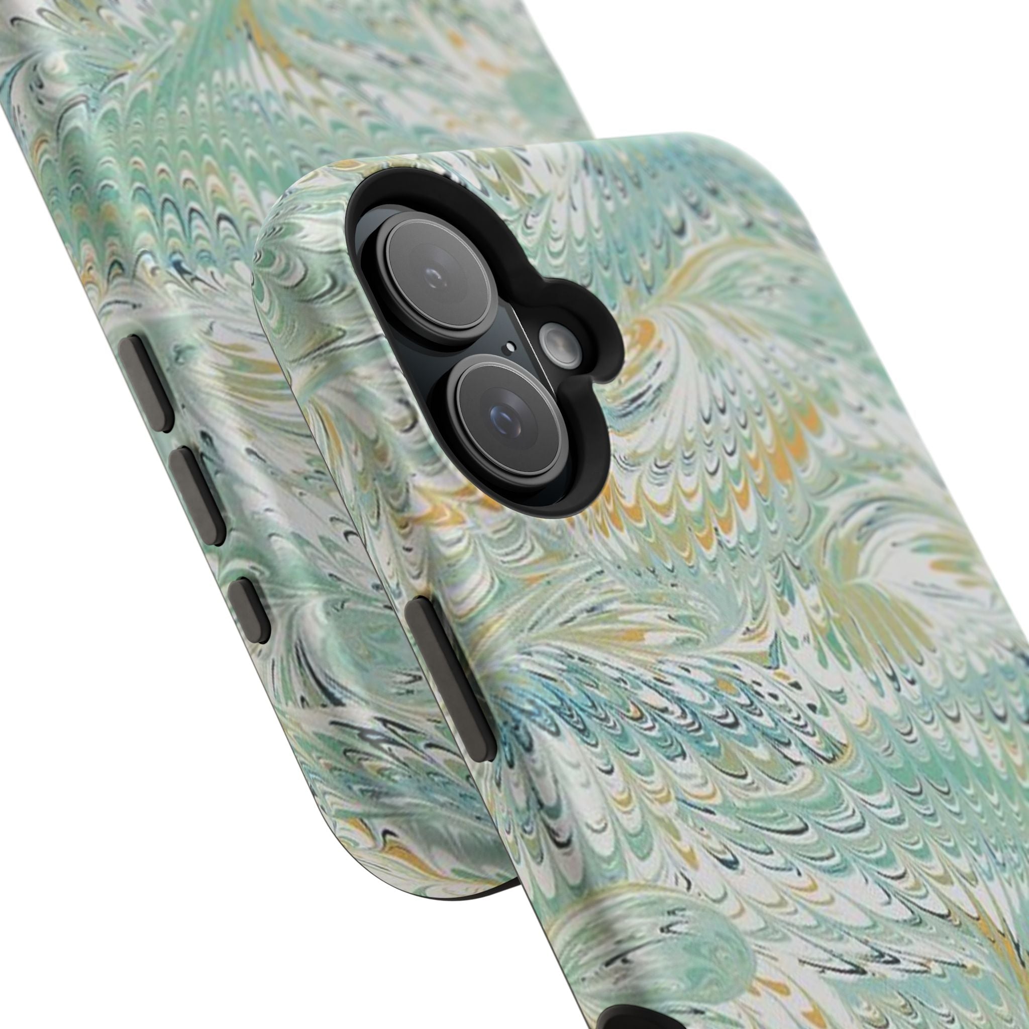 Mint Green Marbled Swirl Phone Case - Dual Layer