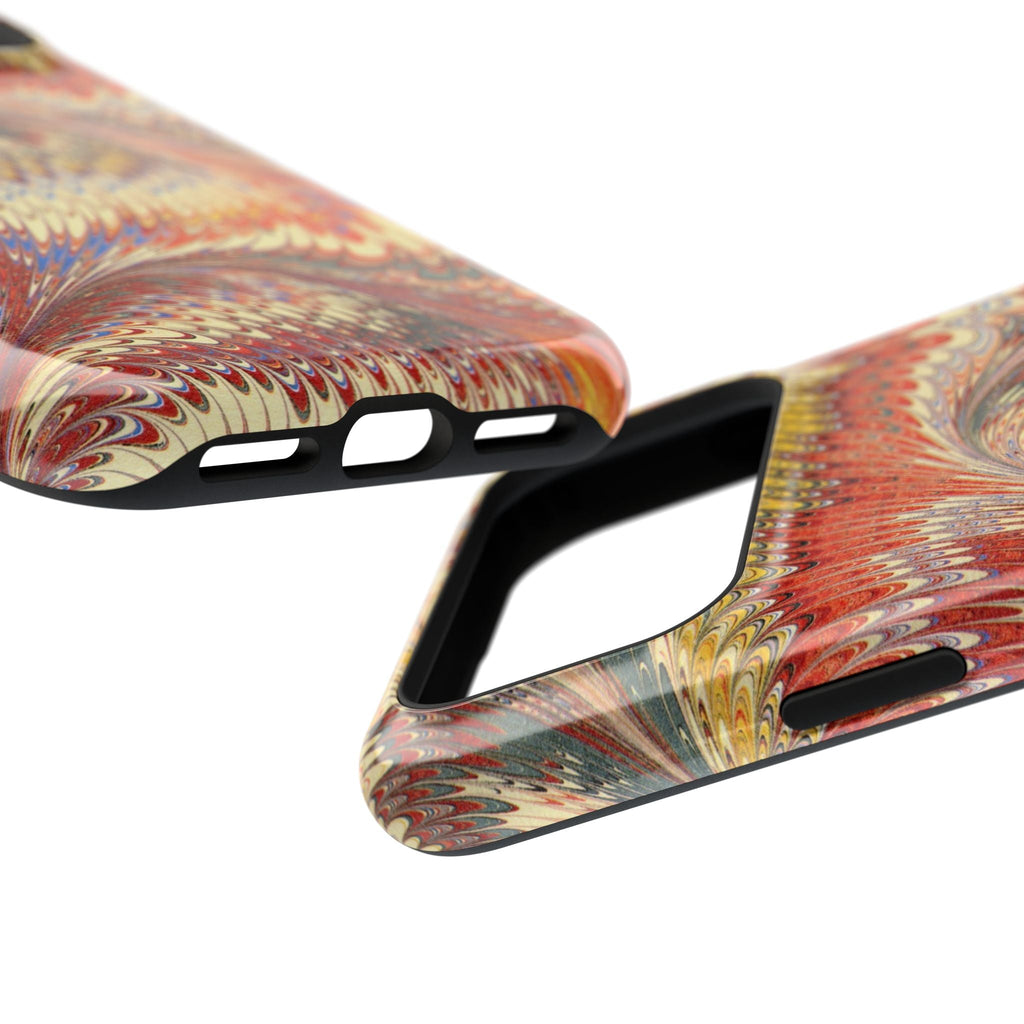 Rust and Gold Italian Vintage Marble Design Durable Phone Case for Apple + Samsung