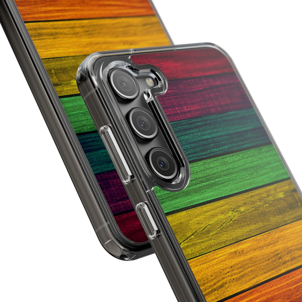 Rainbow On Woods Clear Cases