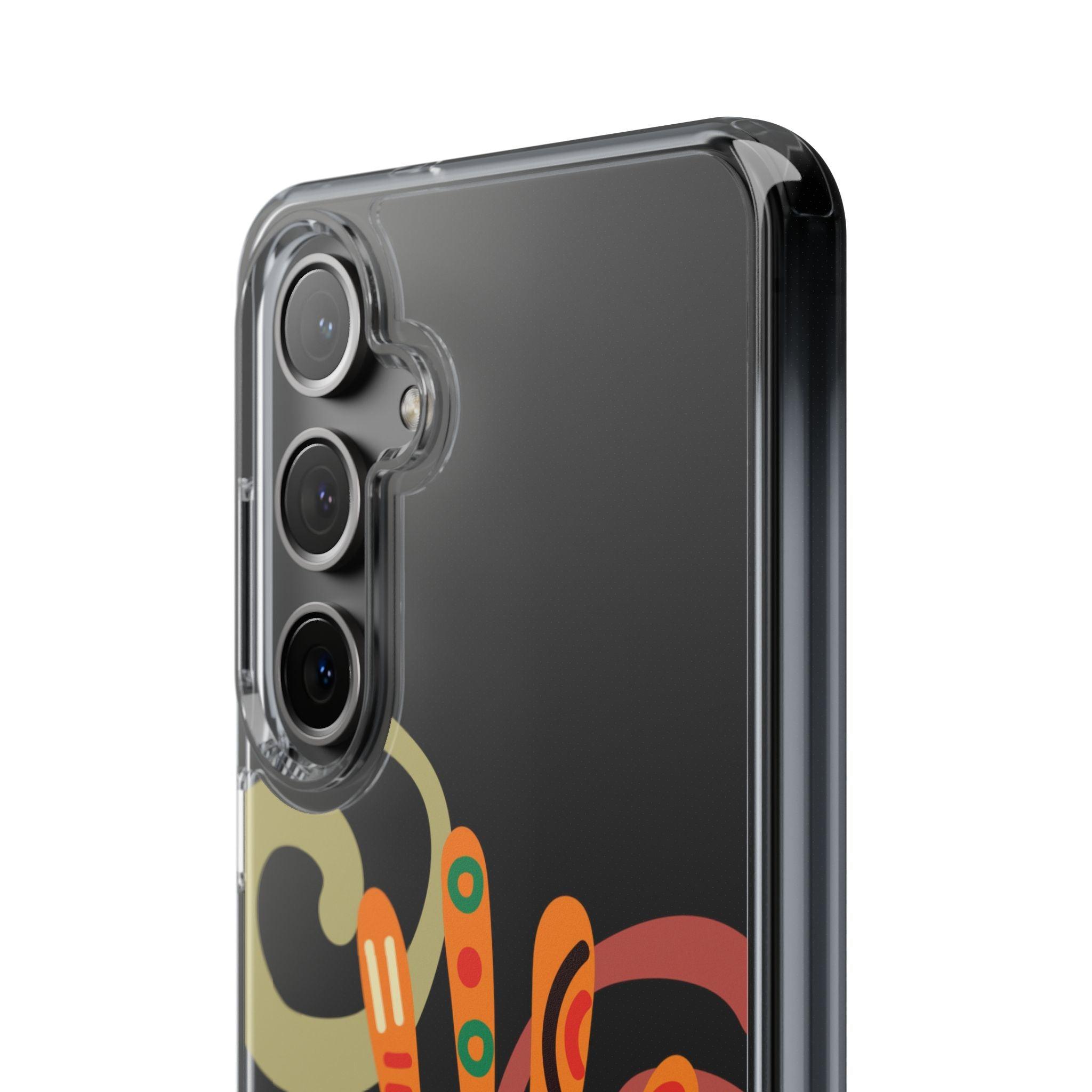 Clear Cases Colorful Hand Print design
