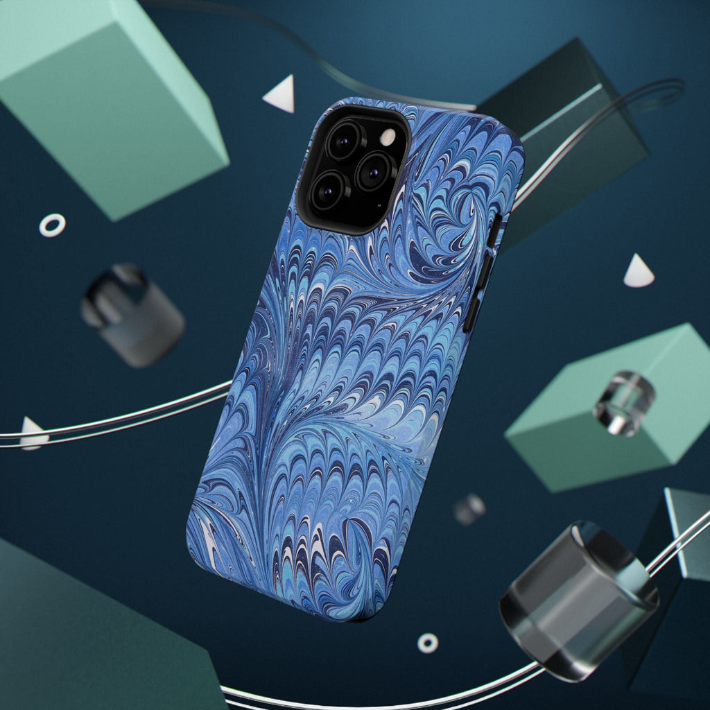 Blue Marbled Swirl Phone Case - Dual Layer Case
