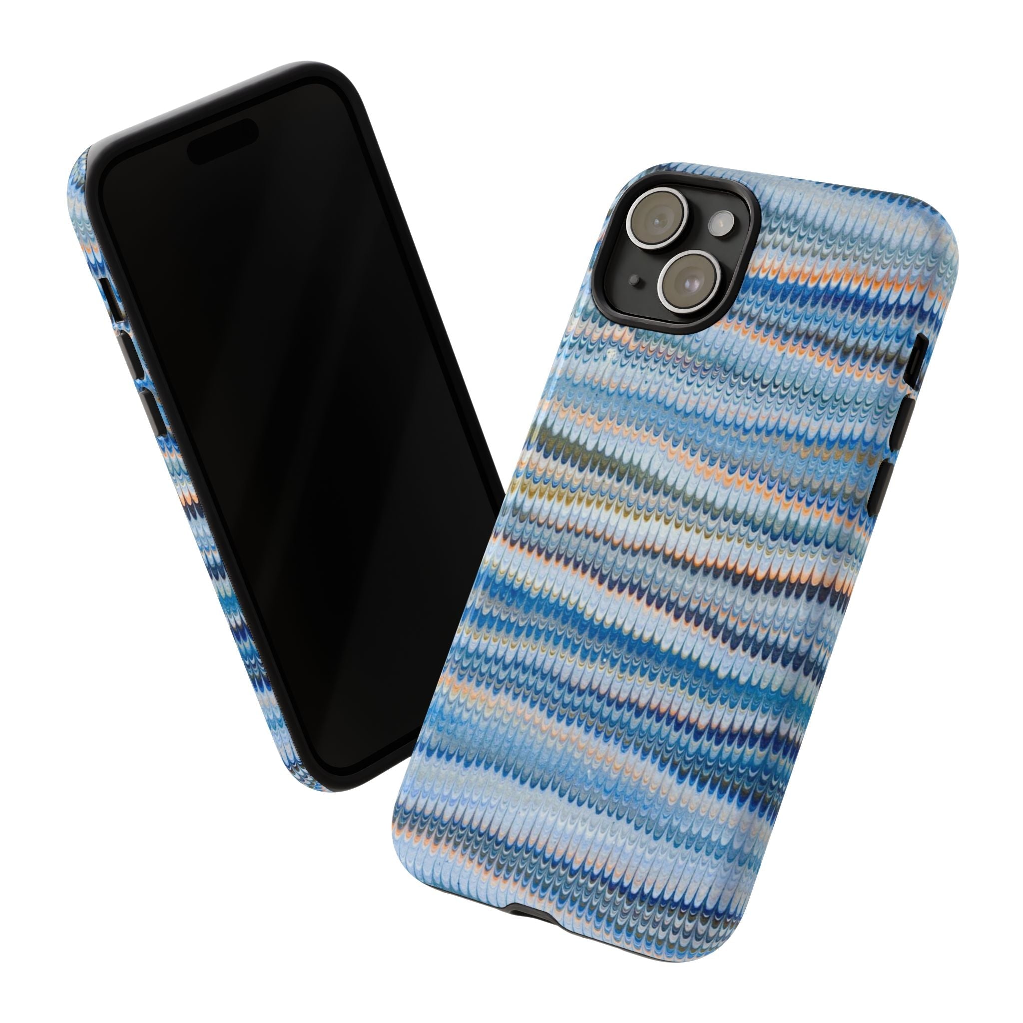 Blue Marbled Vintage Marbled Design - Tough Cases